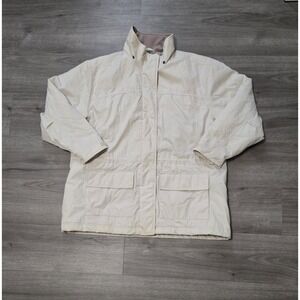 PACIFIC TRAIL Parka Jacket Women's Size 1X Beige Flannel Lined Full Zip